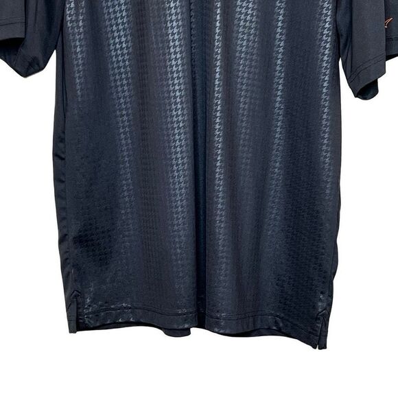Greg Norman for Tasso Elba black houndstooth golf polo size L - Picture 5 of 9